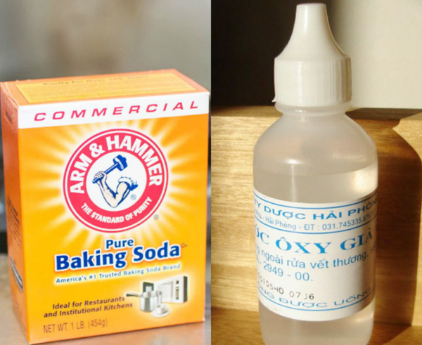 Dùng oxy già và baking soda để làm trắng răng và khắc phục tình trạng răng ố vàng