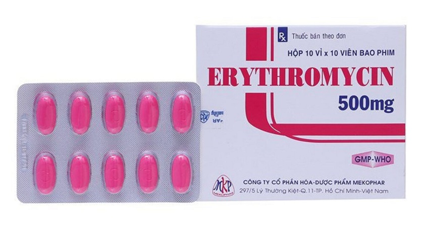 Thuốc viêm nướu răng Erythromycin điều trị viêm lợi