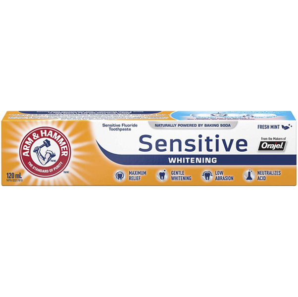 Kem đánh răng Arm & Hammer Sensitive Whitening mang lại hiệu quả làm trắng răng